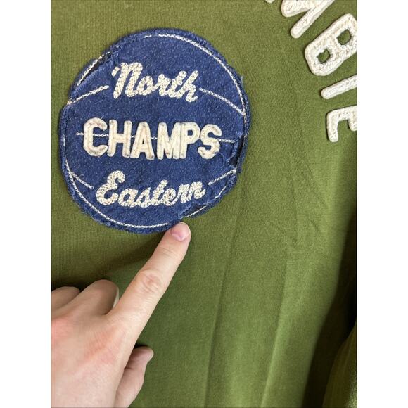 Abercrombie & Fitch Mens Graphic Muscle T Shirt Size Medium Spellout Y2K Preppy - Picture 5 of 12